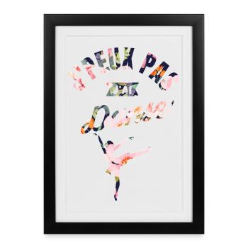 J'Peux Pas J'Ai Danse - Affiche encadrée (27 × 37 cm) - noir - Devant