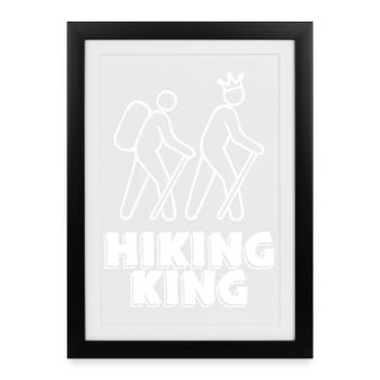 Randonnée pédestre via ferrata déclaration randonneur - Affiche encadrée (27 × 37 cm) - noir - Devant