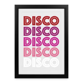 Disco Disco Disco - Framed poster (27 × 37 cm) - black - Front