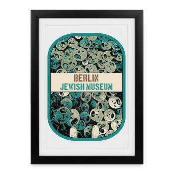 Captivating detail of the Jewish Museum, Berlin - Framed poster (27 × 37 cm) - black - Front