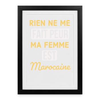 Ma femme est marocaine - Affiche encadrée (27 × 37 cm) - noir - Devant