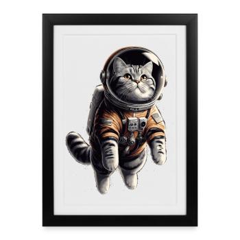 Astronaut BKH Tabby Gift - Framed poster (27 × 37 cm) - black - Front