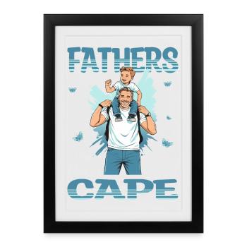 Père et fils - Affiche encadrée (27 × 37 cm) - noir - Devant