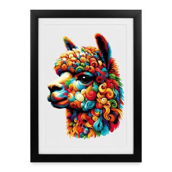 Alpaga - Affiche encadrée (27 × 37 cm) - noir - Devant