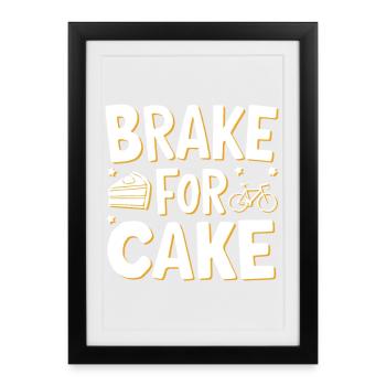 Gâteau de vélo sucré Conception de motivation - Affiche encadrée (27 × 37 cm) - noir - Devant
