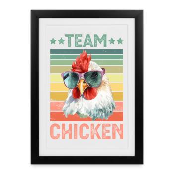 Poulets Poulets - Affiche encadrée (27 × 37 cm) - noir - Devant