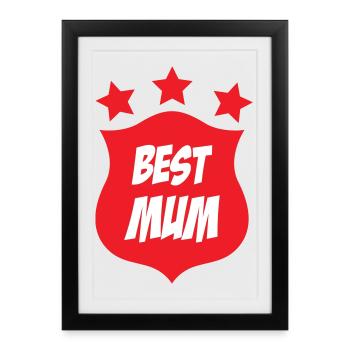 Best Mom - Mother's Day - Framed poster (27 × 37 cm) - black - Front