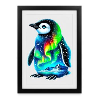 Pingouin - Affiche encadrée (27 × 37 cm) - noir - Devant