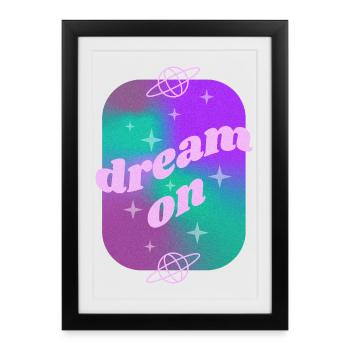Rêve sur gradient cosmique - Affiche encadrée (27 × 37 cm) - noir - Devant