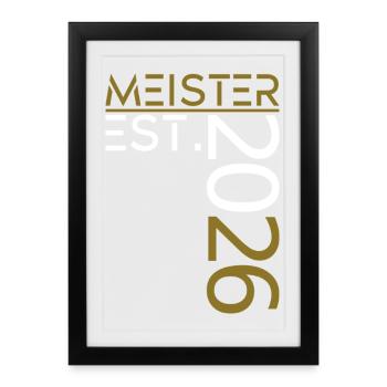 Master est. 2026 - Affiche encadrée (27 × 37 cm) - noir - Devant