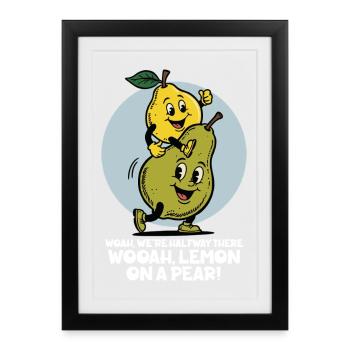 Lemon on a Pear - Framed poster (27 × 37 cm) - black - Front