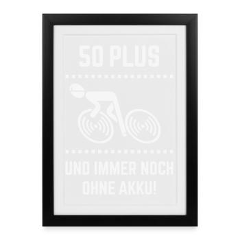 50 Plus – still without battery! Bicycle Road Bike W - Framed poster (27 × 37 cm) - black - Front