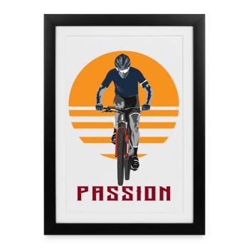 Bike - Framed poster (27 × 37 cm) - black - Front