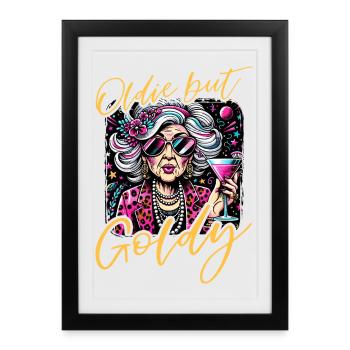 Vieux mais doré, fort et élégant - Affiche encadrée (27 × 37 cm) - noir - Devant