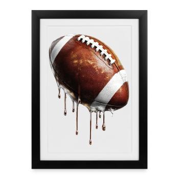 Football - Framed poster (27 × 37 cm) - black - Front