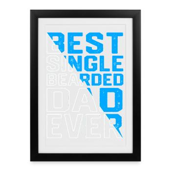 Père célibataire Père célibataire - Affiche encadrée (27 × 37 cm) - noir - Devant
