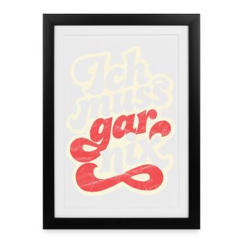 Je n’ai rien à dire - Affiche encadrée (27 × 37 cm) - noir - Devant