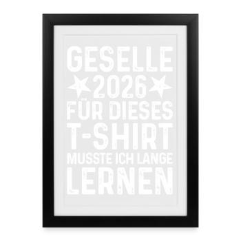T-shirt Journeyman 2026 cadeau Long Learning Grunge - Affiche encadrée (27 × 37 cm) - noir - Devant