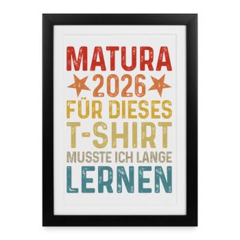Maturité 2026 - Affiche encadrée (27 × 37 cm) - noir - Devant