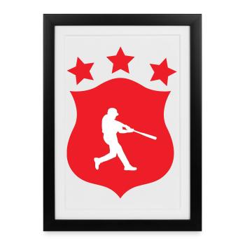 Baseball - Sports - Framed poster (27 × 37 cm) - black - Front