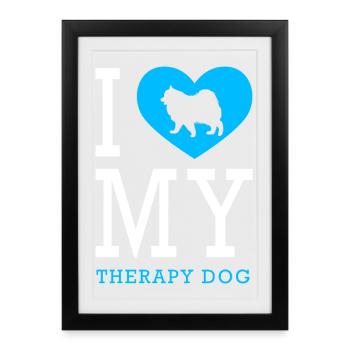 Therapy Dog Therapist Therapy Dog Trainer - Framed poster (27 × 37 cm) - black - Front
