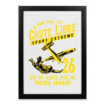 Chute Libre Extrême 26 - Affiche encadrée (27 × 37 cm) - noir - Devant