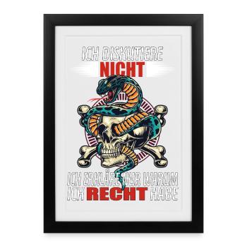 I don't argue - I just explain... - Framed poster (27 × 37 cm) - black - Front