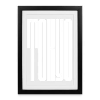 Tokyo City bold typography - Framed poster (27 × 37 cm) - black - Front