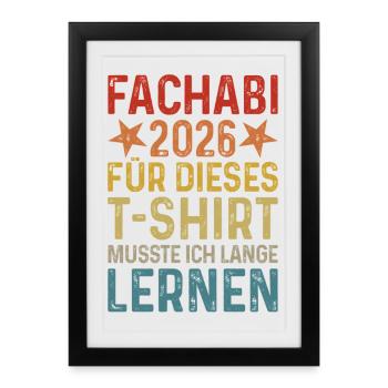 T-shirt de remise des diplômes Fachabi 2026 - Affiche encadrée (27 × 37 cm) - noir - Devant