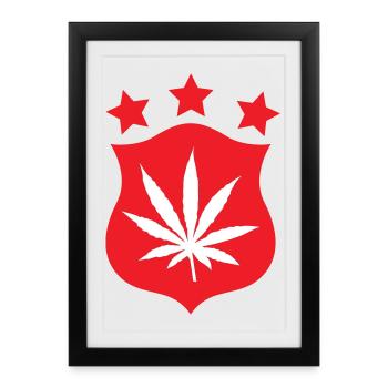 Cannabis - Weed - Legalize - Affiche encadrée (27 × 37 cm) - noir - Devant