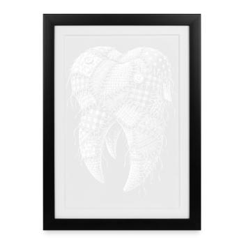 tooth - Framed poster (27 × 37 cm) - black - Front