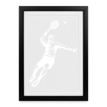 Fresh padel motif for padel players - Framed poster (27 × 37 cm) - black - Front