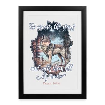 Wolf Christian - Framed poster (27 × 37 cm) - black - Front