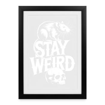Reste Rat bizarre - Affiche encadrée (27 × 37 cm) - noir - Devant