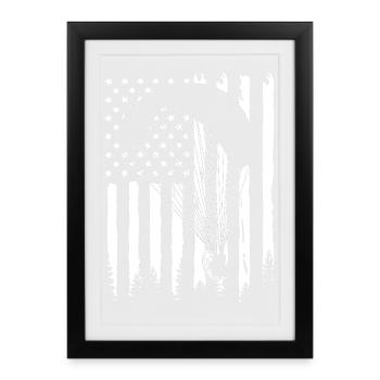 Parapente en parachutisme - Affiche encadrée (27 × 37 cm) - noir - Devant