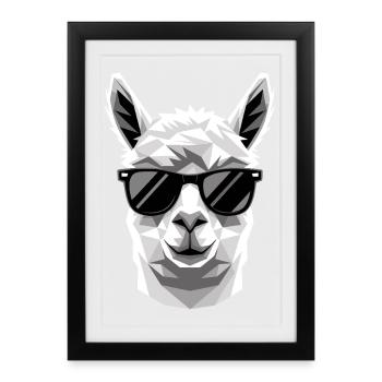 Alpaca Sweet Llama Farm Life Is Better With Alpacas - Framed poster (27 × 37 cm) - black - Front