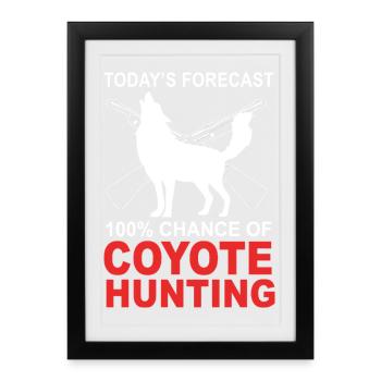 Chasseur de coyote - Affiche encadrée (27 × 37 cm) - noir - Devant