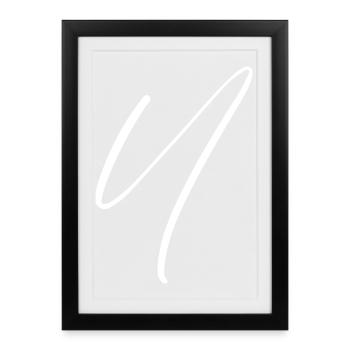 U - Framed poster (27 × 37 cm) - black - Front