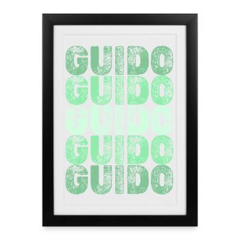 Guido as a first name - Framed poster (27 × 37 cm) - black - Front