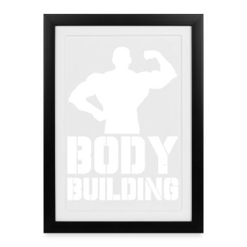 Physique Power Silhouette - Framed poster (27 × 37 cm) - black - Front