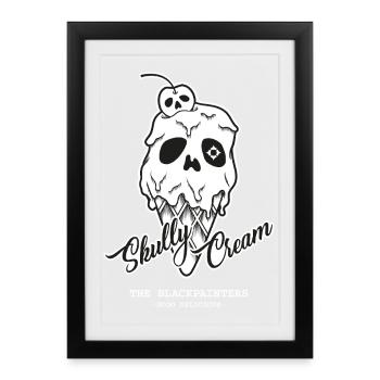 Skully Cream - Affiche encadrée (27 × 37 cm) - noir - Devant