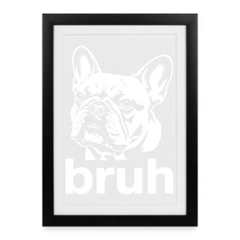 Four-legged Scald Saying Dog Sunglasses Sarcasm - Framed poster (27 × 37 cm) - black - Front
