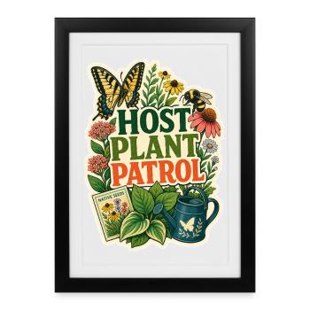 HOST PLANT PATROL Plants - Framed poster (27 × 37 cm) - black - Front