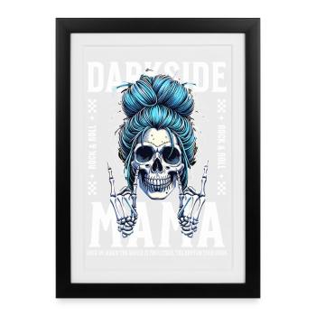 Crâne de Maman Côté Obscur - Affiche encadrée (27 × 37 cm) - noir - Devant