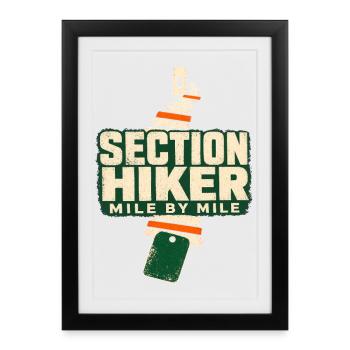 Section Hiker Mile by Mile Appalachian Trail Progr - Framed poster (27 × 37 cm) - black - Front