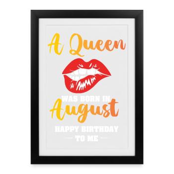Zodiac sign Leo - Framed poster (27 × 37 cm) - black - Front