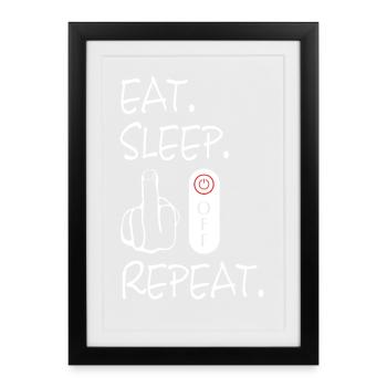 Fuck You. Fuck you. Fuck Off - Framed poster (27 × 37 cm) - black - Front