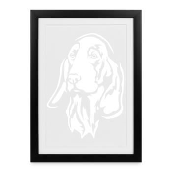 Gr. anglo-francais Blanc et Orange "Black Edition" - Framed poster (27 × 37 cm) - black - Front