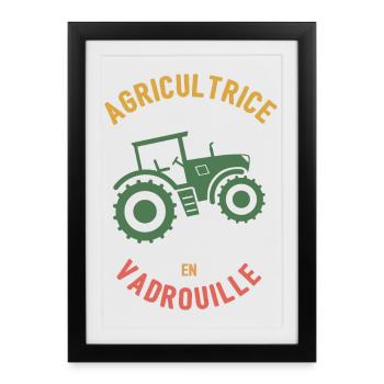 Farmer in Mop - Framed poster (27 × 37 cm) - black - Front