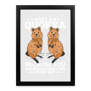 Get a Quokka - Framed poster (27 × 37 cm) - black - Front